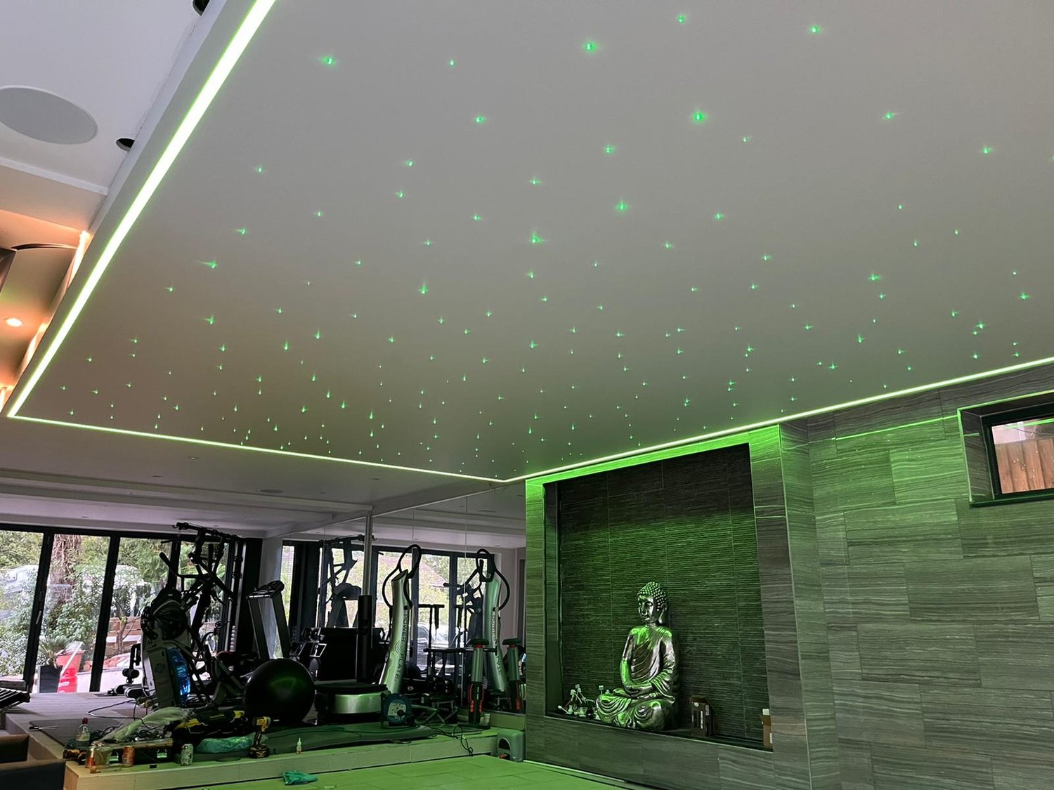 Star ceiling in the gym